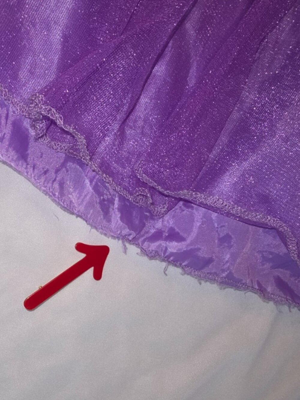 Little Girls Purple Princess Dress Tulle Sparkles Glittery Dress Up Cosplay - Picture 9 of 12